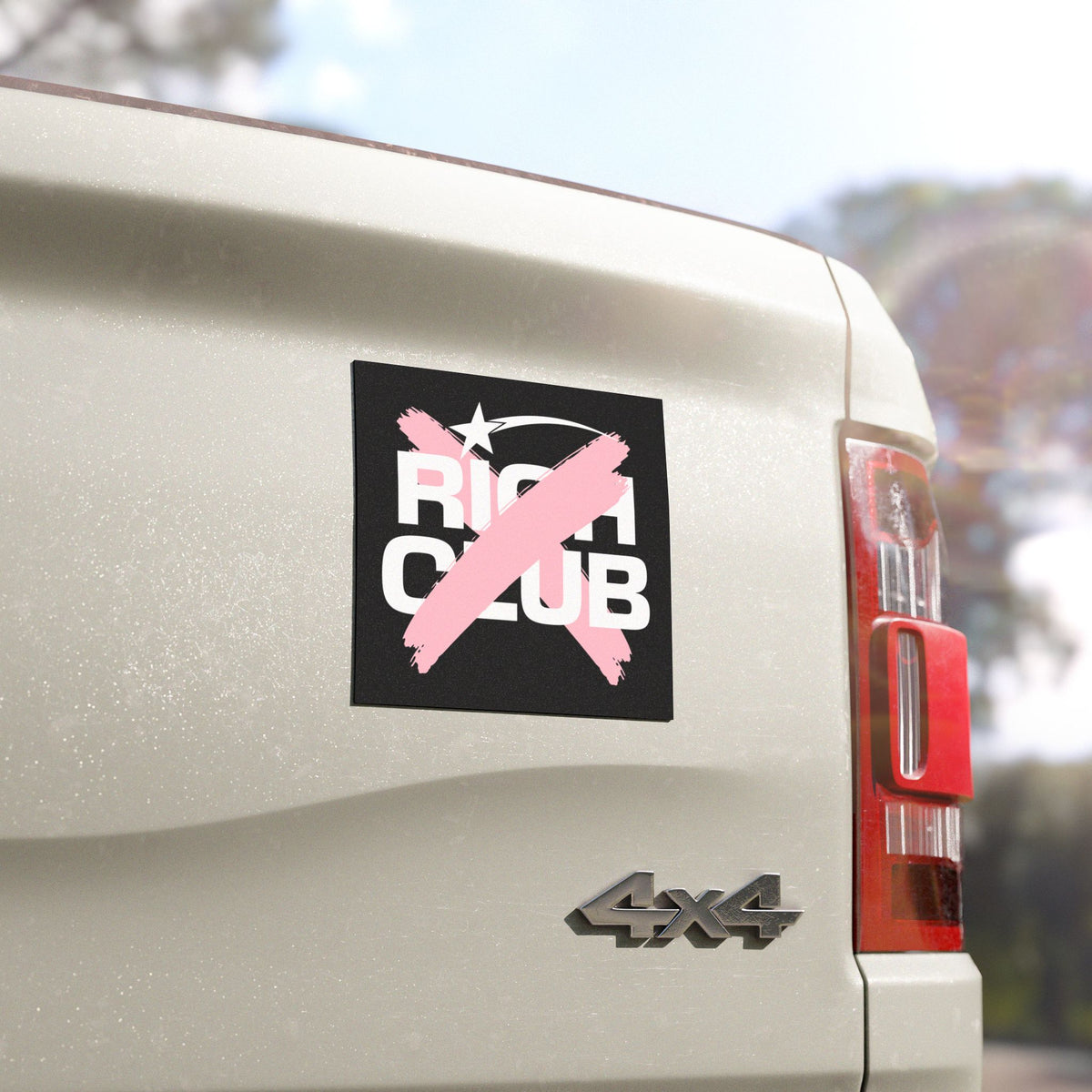 "Rich Club” Pink Logo Car Magnet - Broke & Dreamin' Magnets