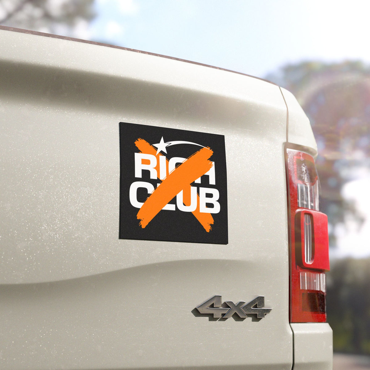 "Rich Club” Orange Logo Car Magnet - Broke & Dreamin' Magnets