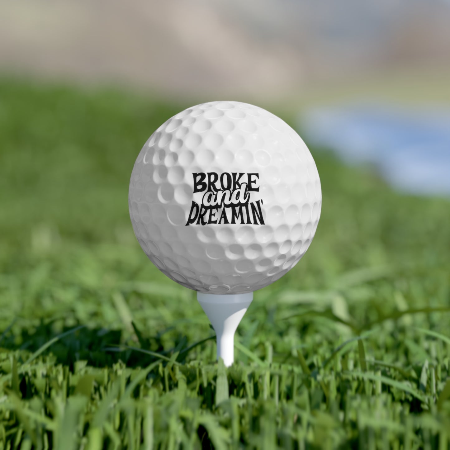 "Broke & Dreamin' Logo" Golf Balls, 6pcs - Broke & Dreamin' Accessories