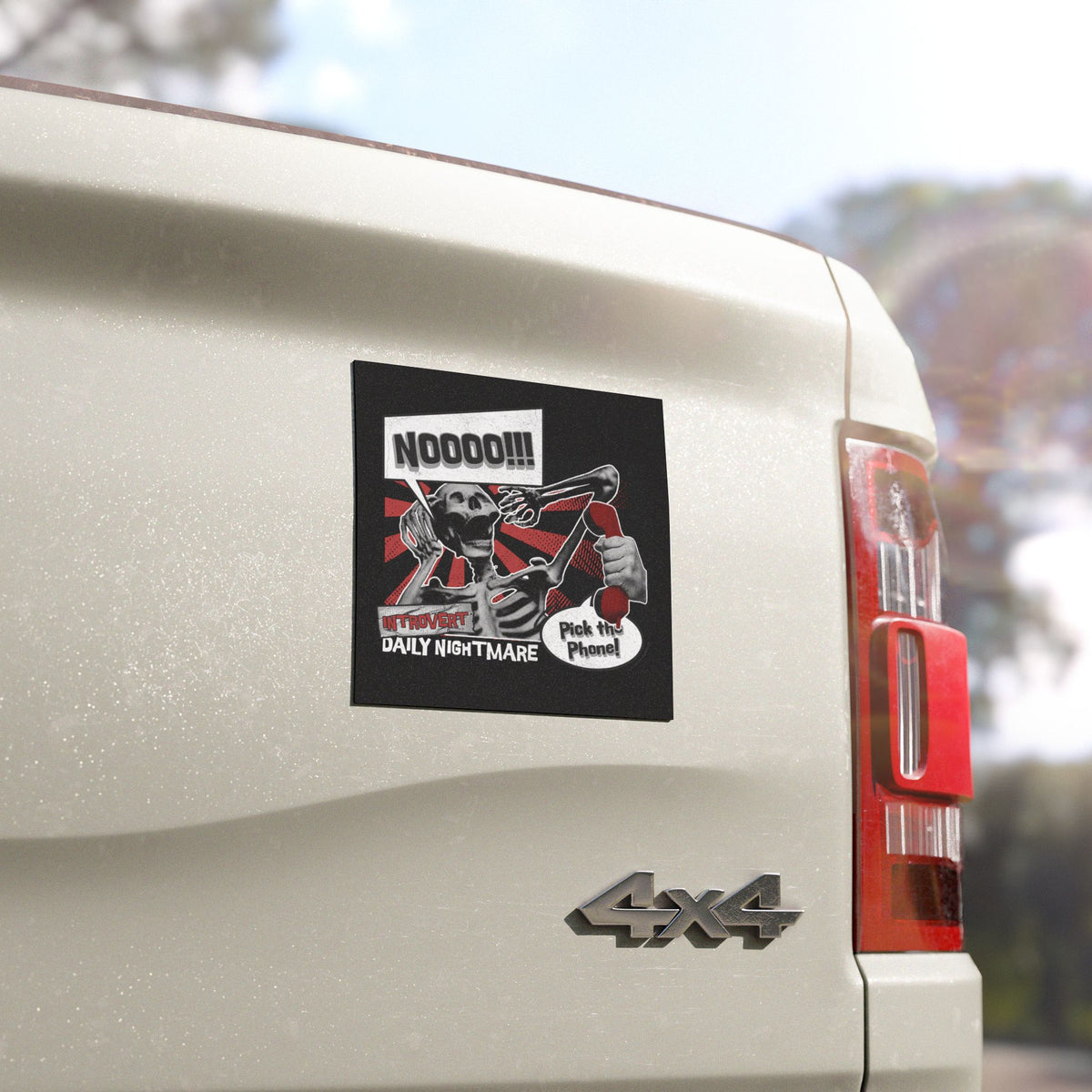 "Introvert Daily Nightmare” Car Magnet - Broke & Dreamin' Magnets
