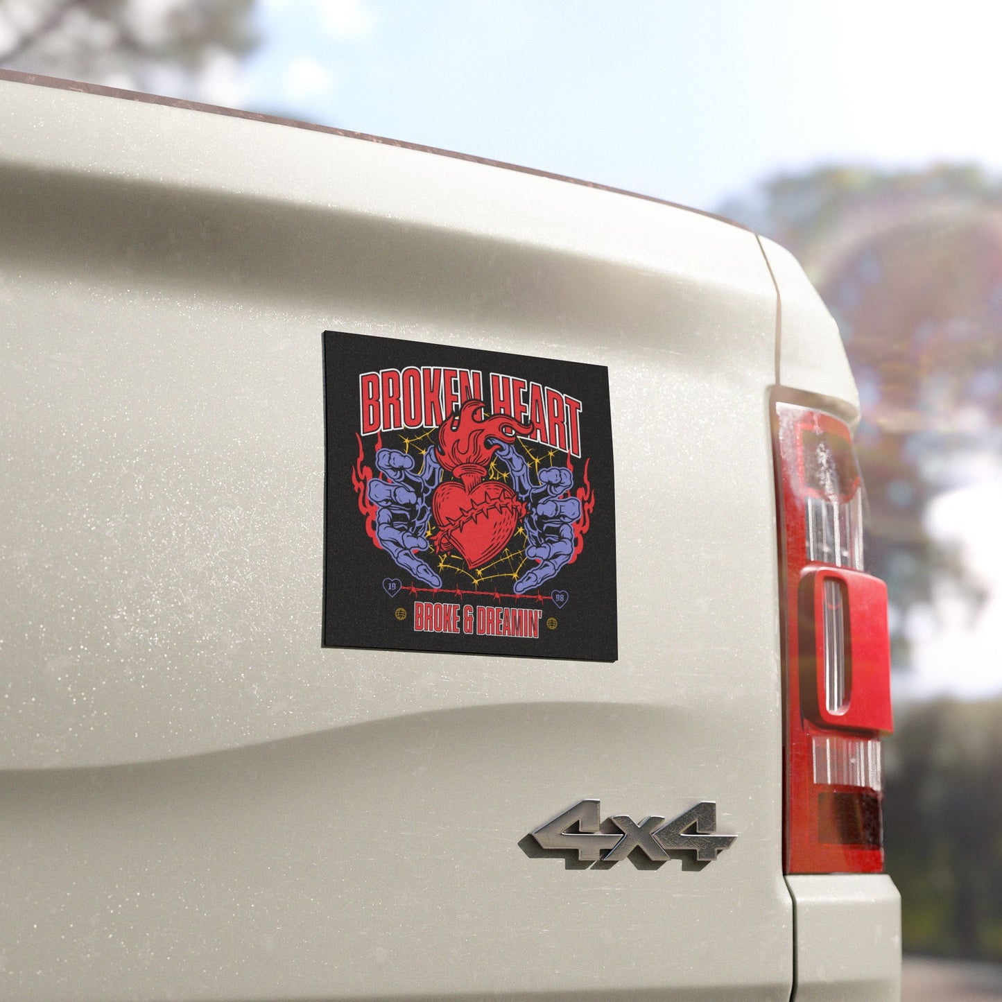 “Broken Heart” Car Magnet - Broke & Dreamin' Magnets