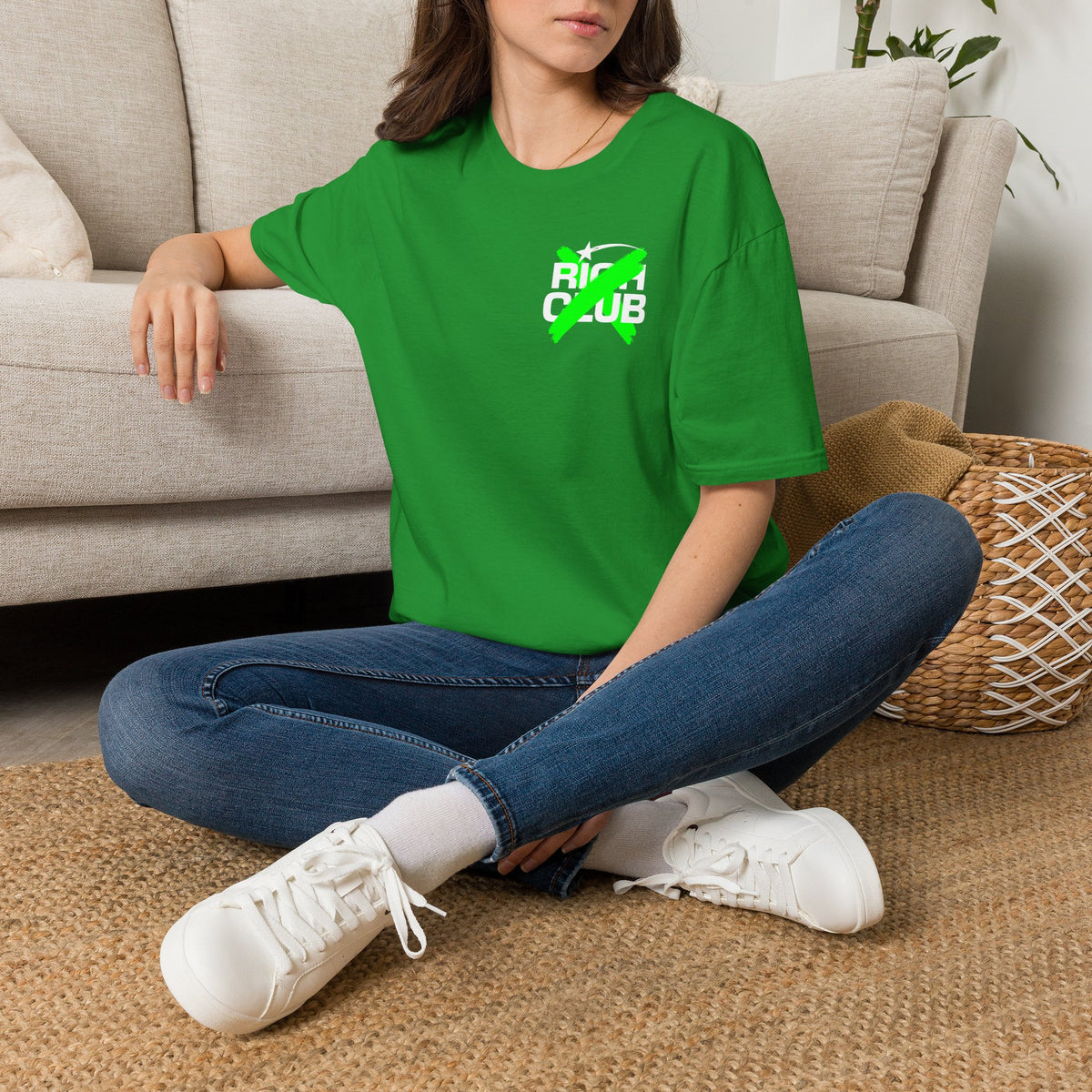 "Rich Club" Green Logo Unisex T-Shirt - Broke & Dreamin' T-Shirts