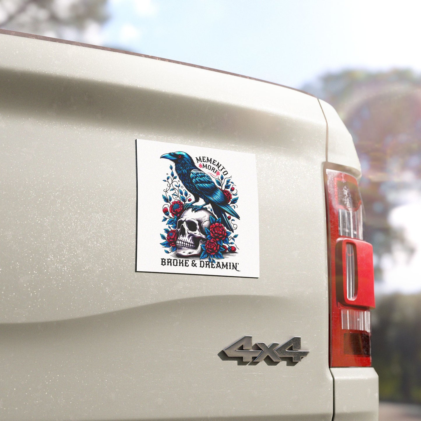"Memento Mori” Car Magnet - Broke & Dreamin' Magnets