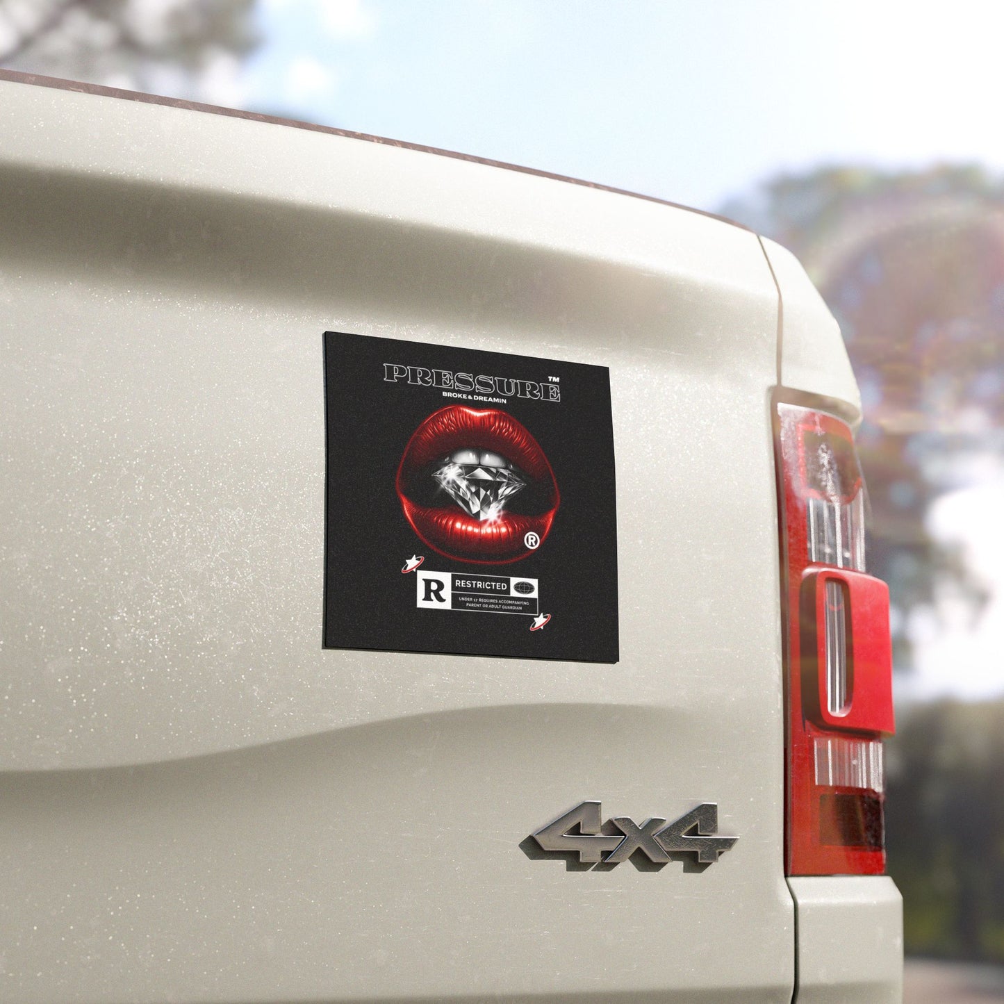 "Pressure” Car Magnet - Broke & Dreamin' Magnets