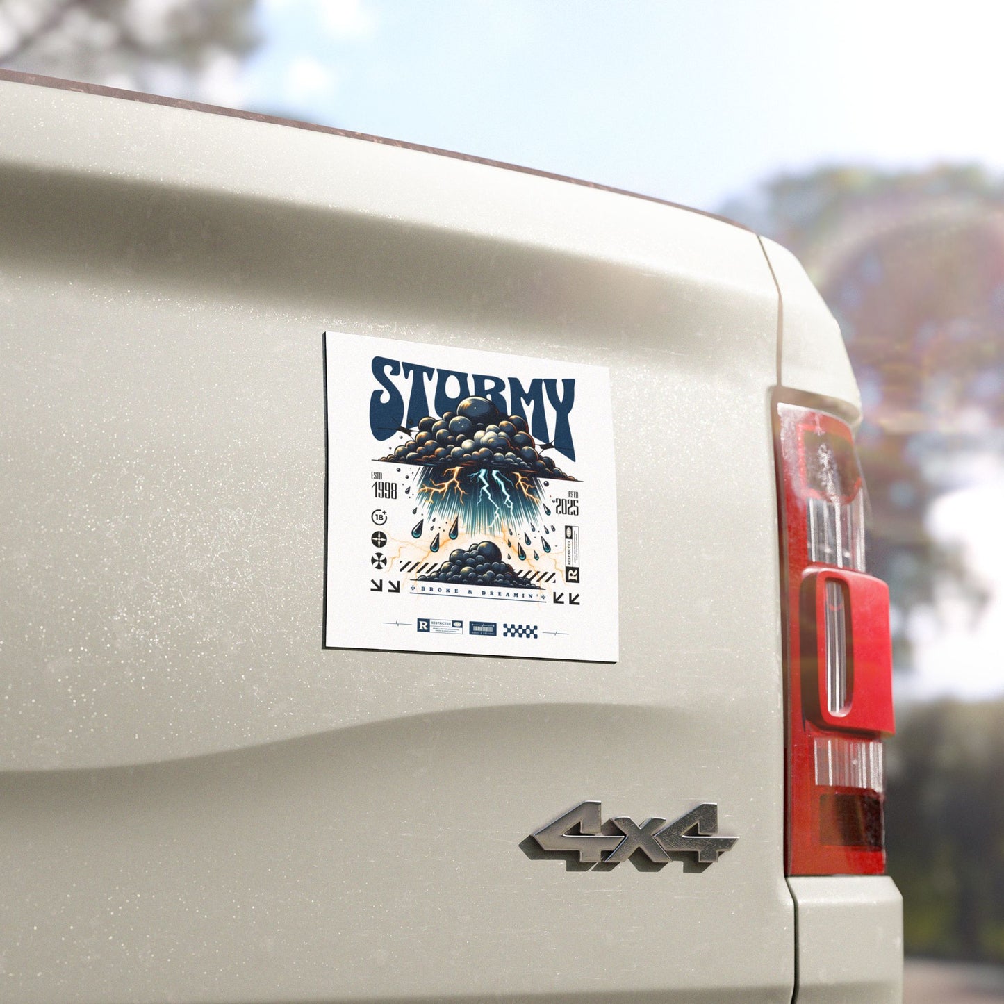 "Stormy” Car Magnet - Broke & Dreamin' Magnets