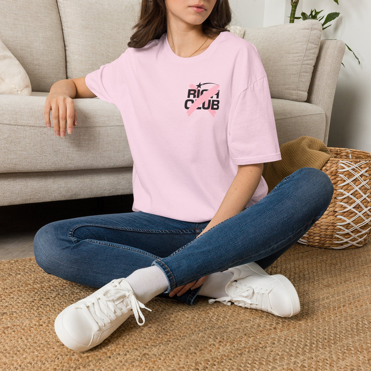 "Rich Club" Pink Logo Unisex T-Shirt - Broke & Dreamin' T-Shirts