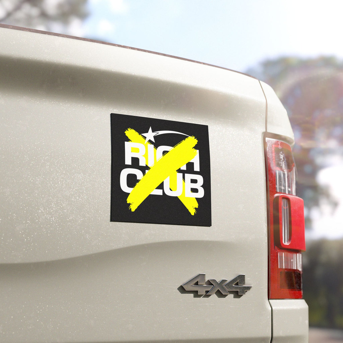 "Rich Club” Yellow Logo Car Magnet - Broke & Dreamin' Magnets