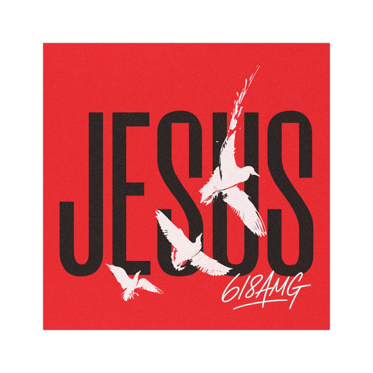 "Jesus x 618AMG” Red Car Magnet - Broke & Dreamin' Magnets