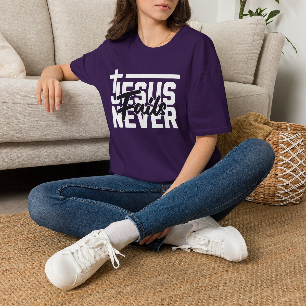"Jesus Never Fails” Unisex T-Shirt - Broke & Dreamin' T-Shirts