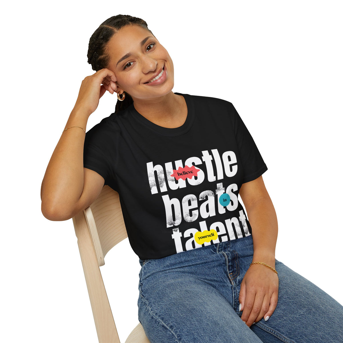 "Hustle Beats Talent” Unisex T-Shirt - Broke & Dreamin' T-Shirts