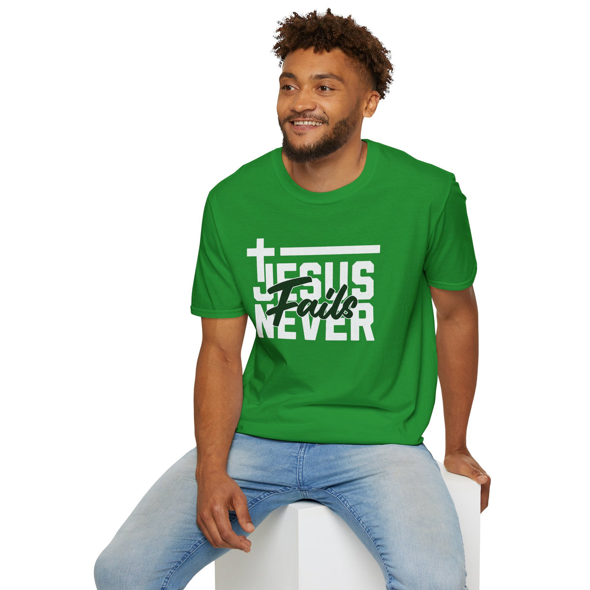 "Jesus Never Fails” Unisex T-Shirt - Broke & Dreamin' T-Shirts