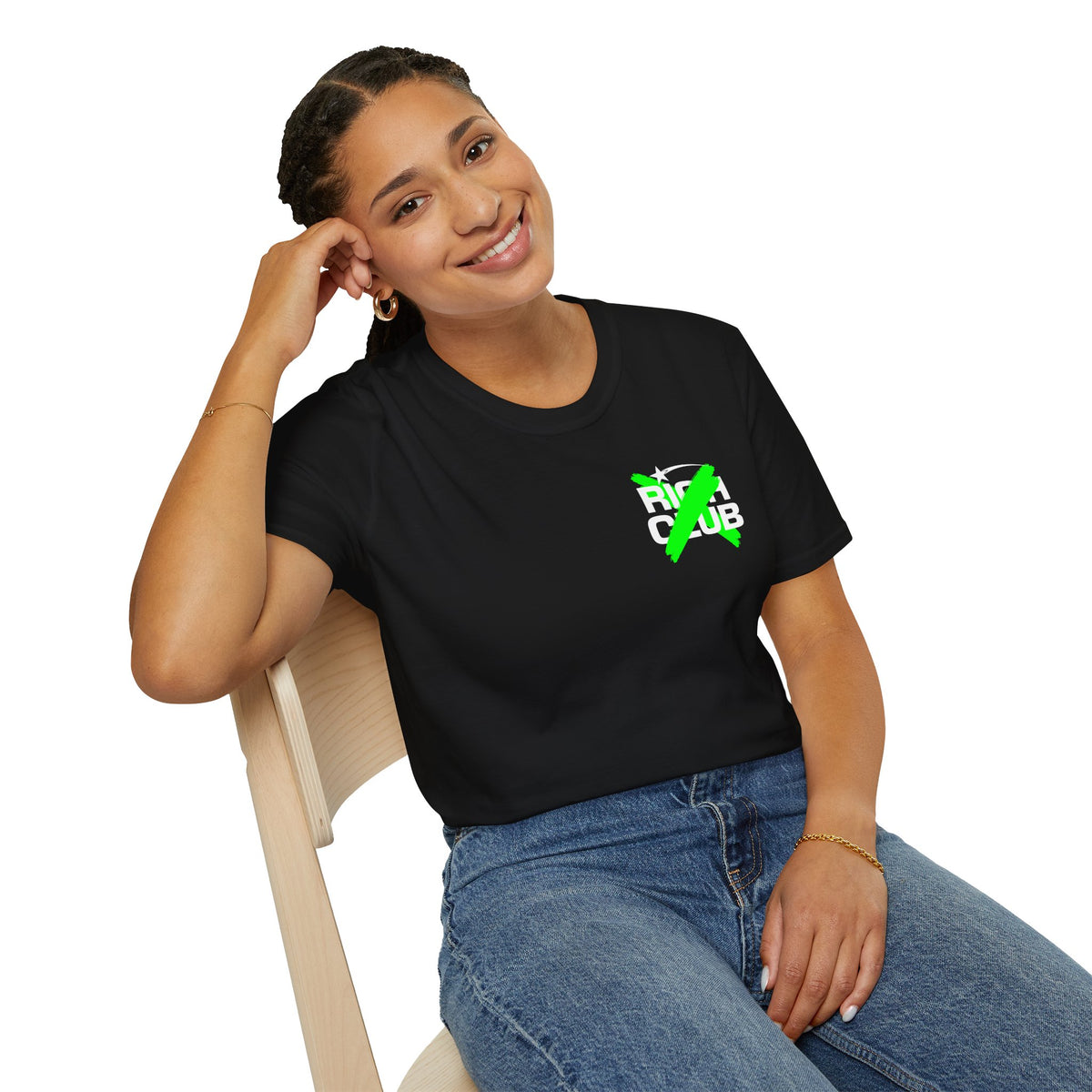 "Rich Club" Green Logo Unisex T-Shirt - Broke & Dreamin' T-Shirts