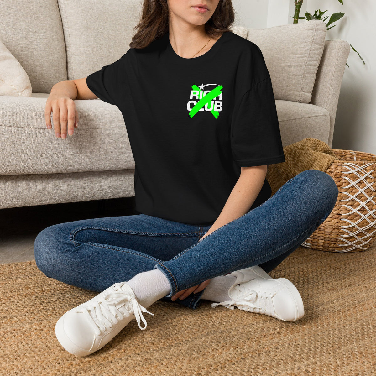 "Rich Club" Green Logo Unisex T-Shirt - Broke & Dreamin' T-Shirts