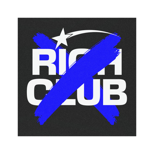 "Rich Club” Blue Logo Car Magnet - Broke & Dreamin' Magnets