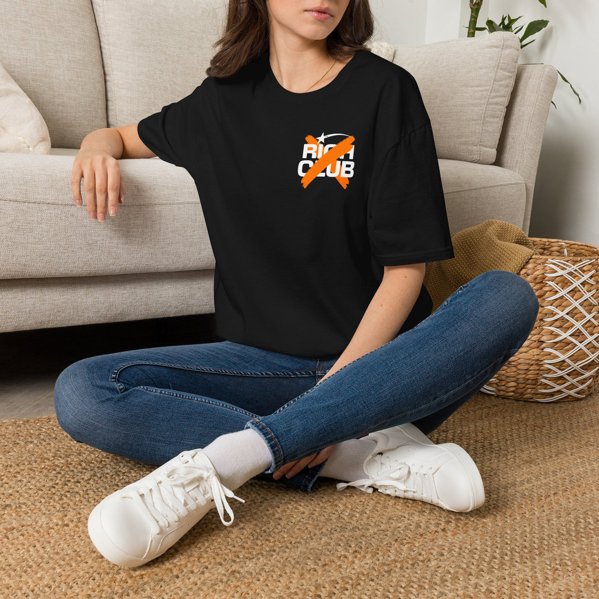 "Rich Club" Orange Logo Unisex T-Shirt - Broke & Dreamin' T-Shirts