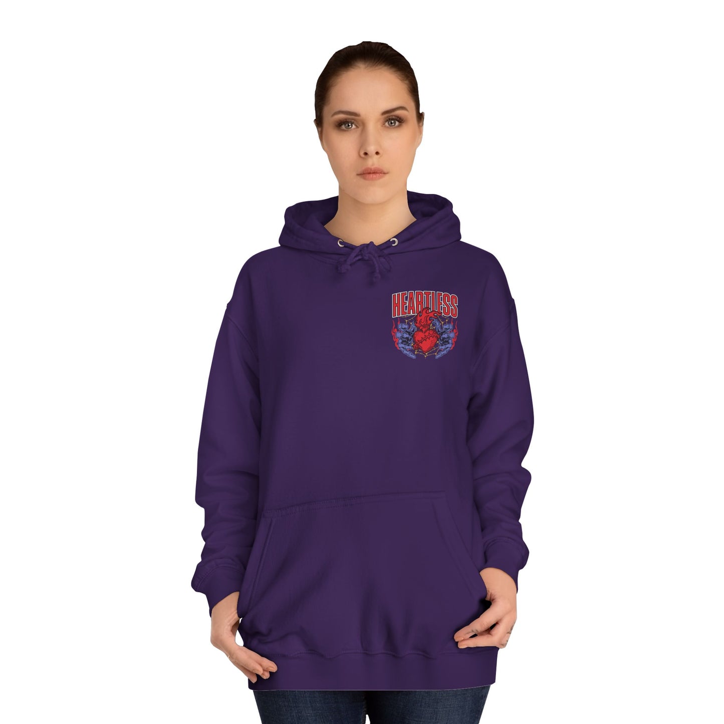 "Heartless" Unisex College Hoodie - Broke & Dreamin' Hoodies