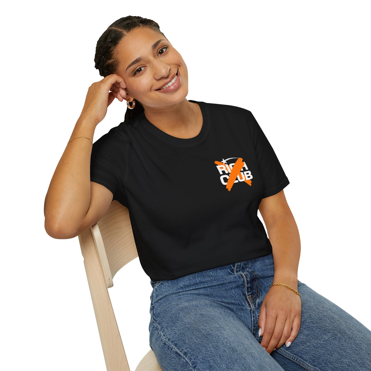 "Rich Club" Orange Logo Unisex T-Shirt - Broke & Dreamin' T-Shirts