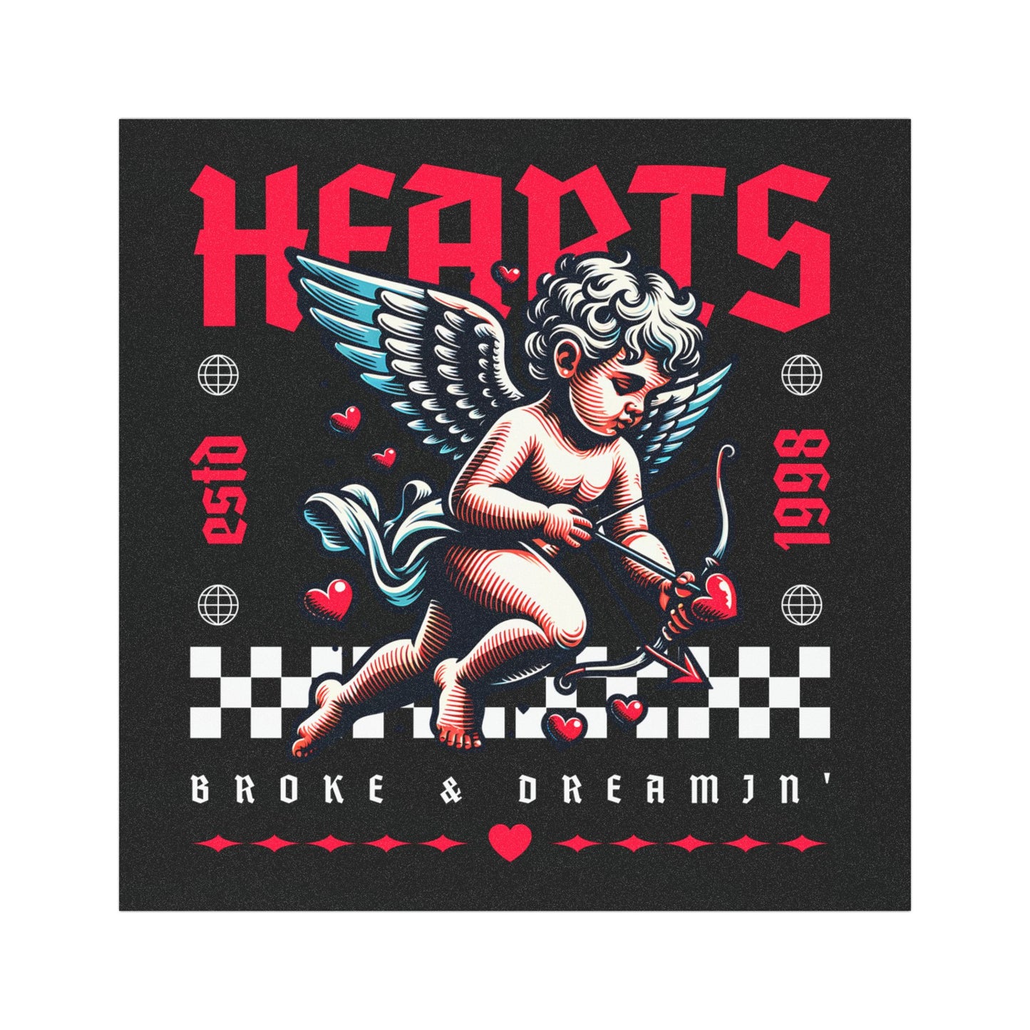 “Hearts” Car Magnet - Broke & Dreamin' Magnets