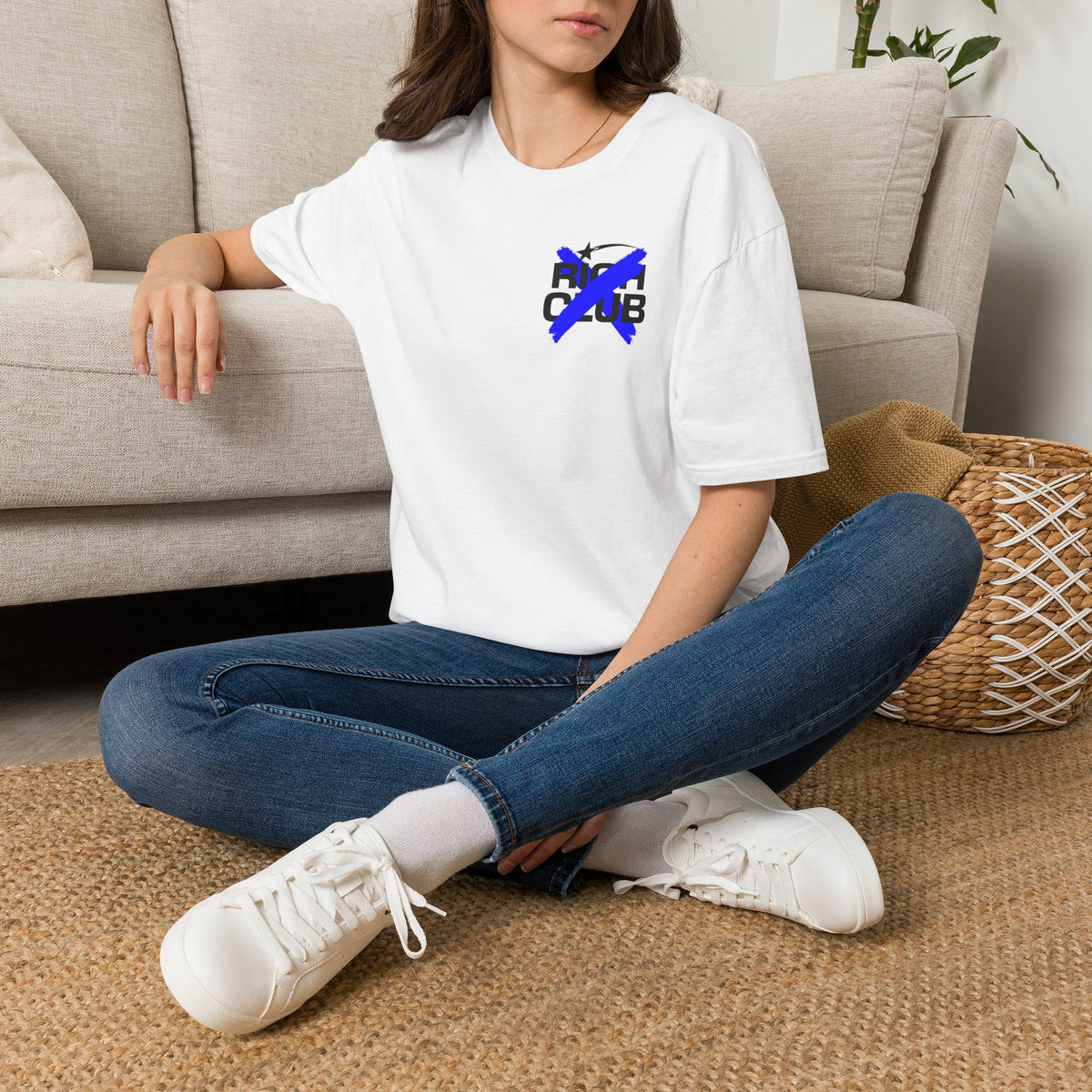 "Rich Club" Blue Logo Unisex T-Shirt - Broke & Dreamin' T-Shirts
