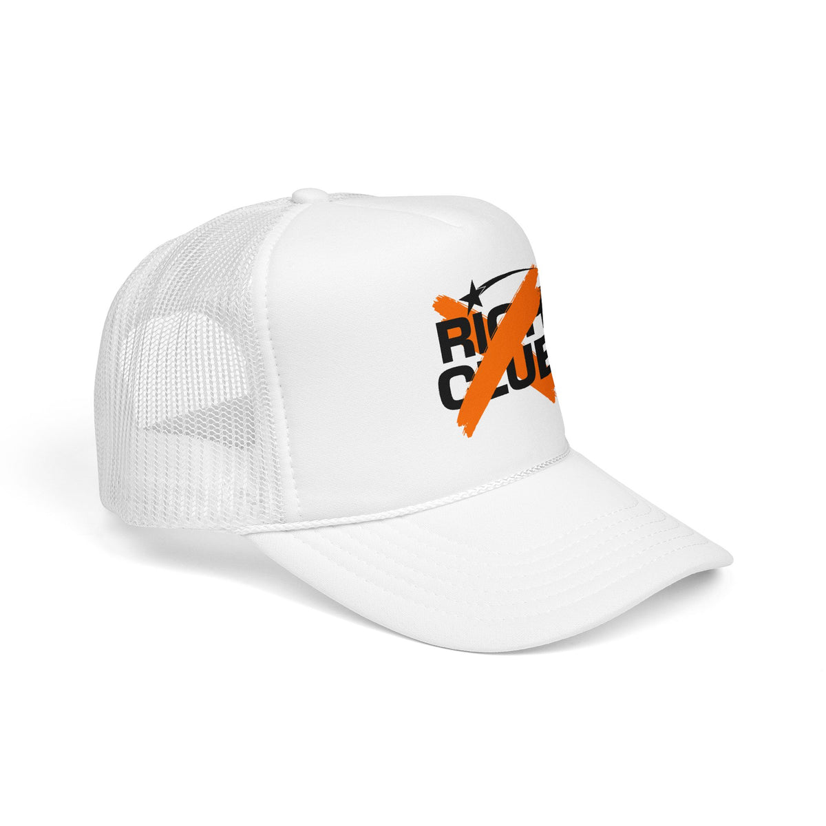 "Rich Club" Orange Logo Unisex Foam Trucker Hat - Broke and Dreamin' Hats
