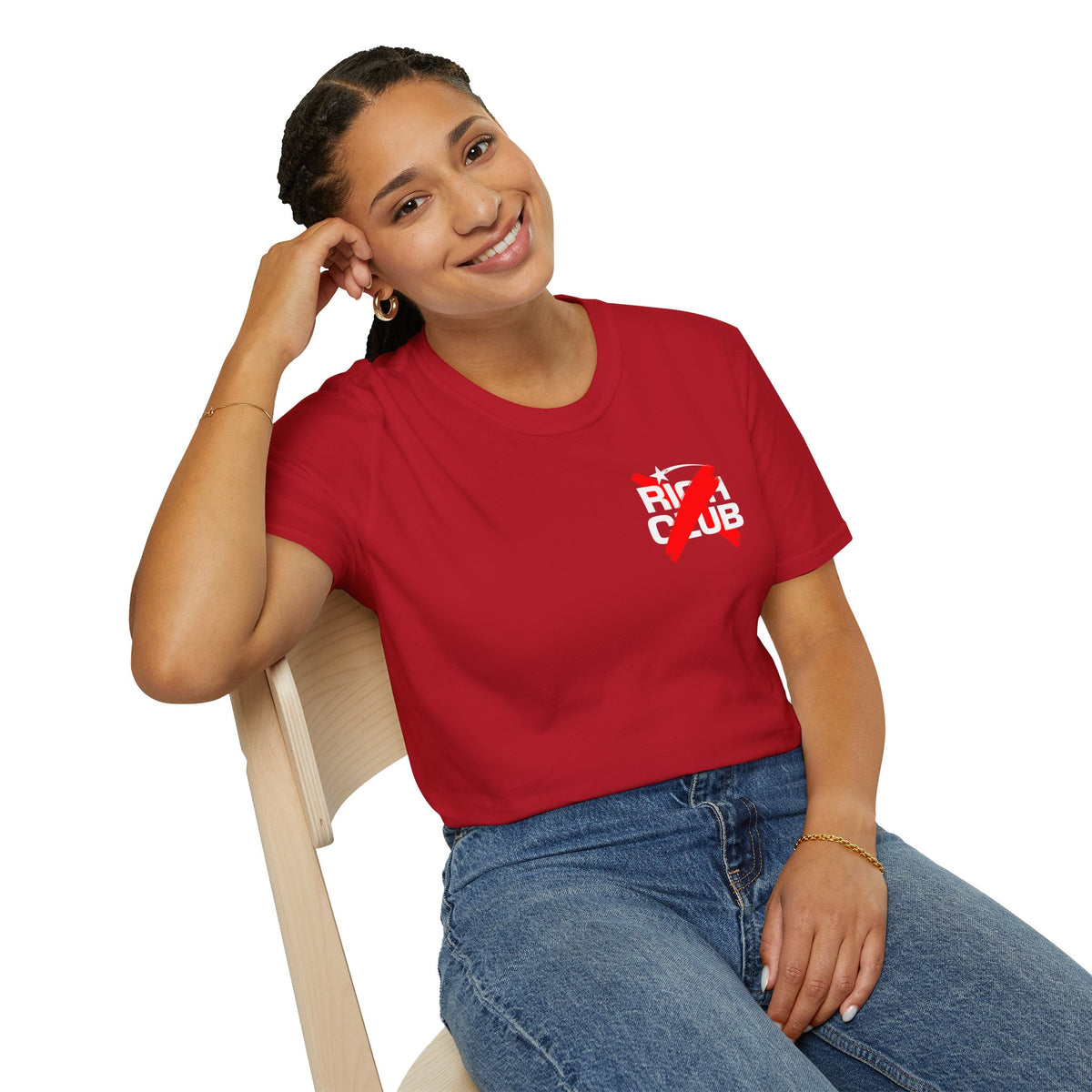 "Rich Club" Red Logo Unisex T-Shirt - Broke & Dreamin' T-Shirts