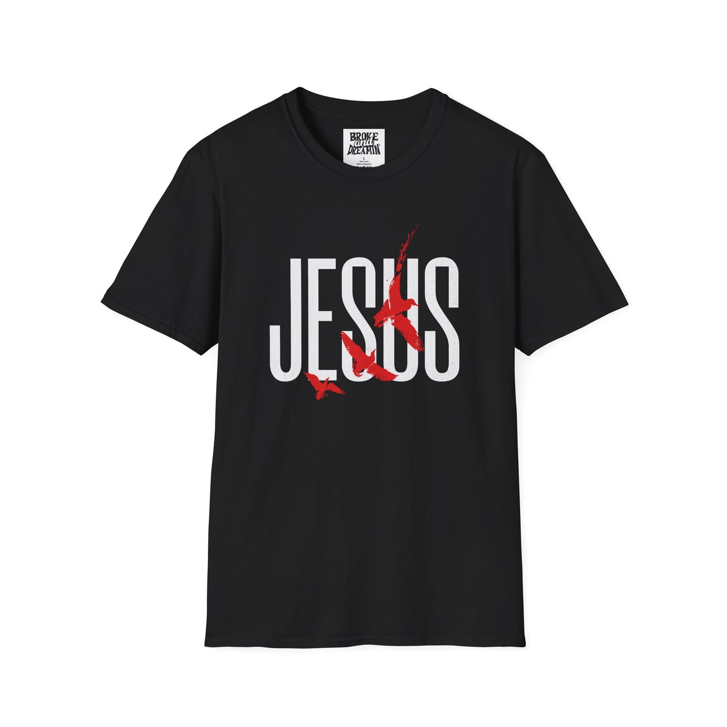 "Jesus Red Logo” Unisex T-Shirt - Broke & Dreamin' T-Shirts