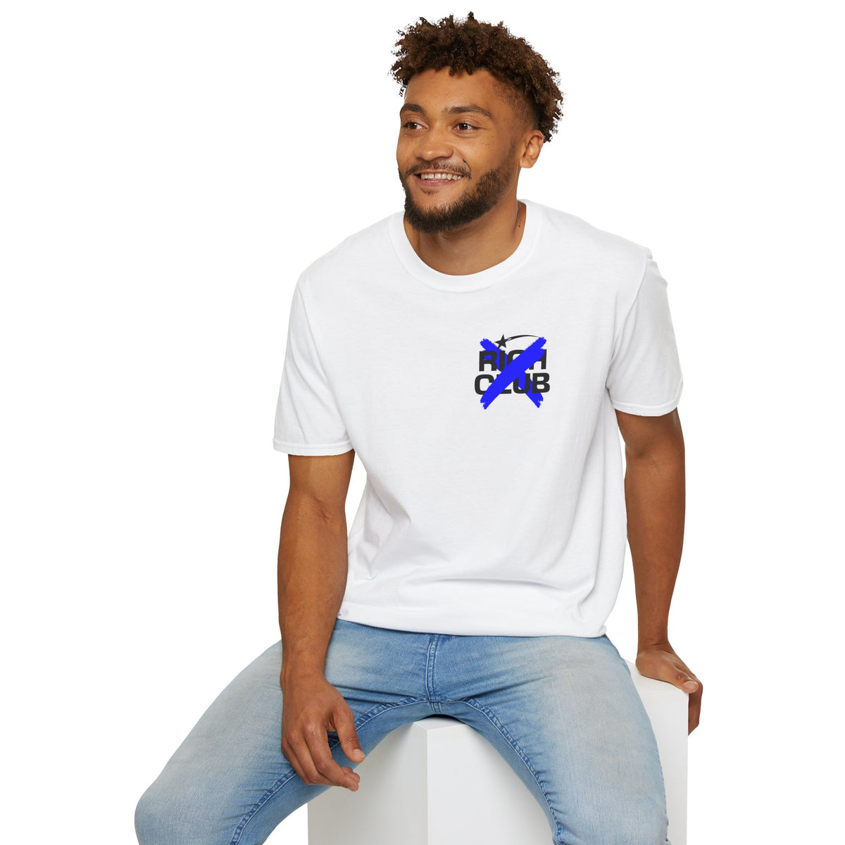 "Rich Club" Blue Logo Unisex T-Shirt - Broke & Dreamin' T-Shirts