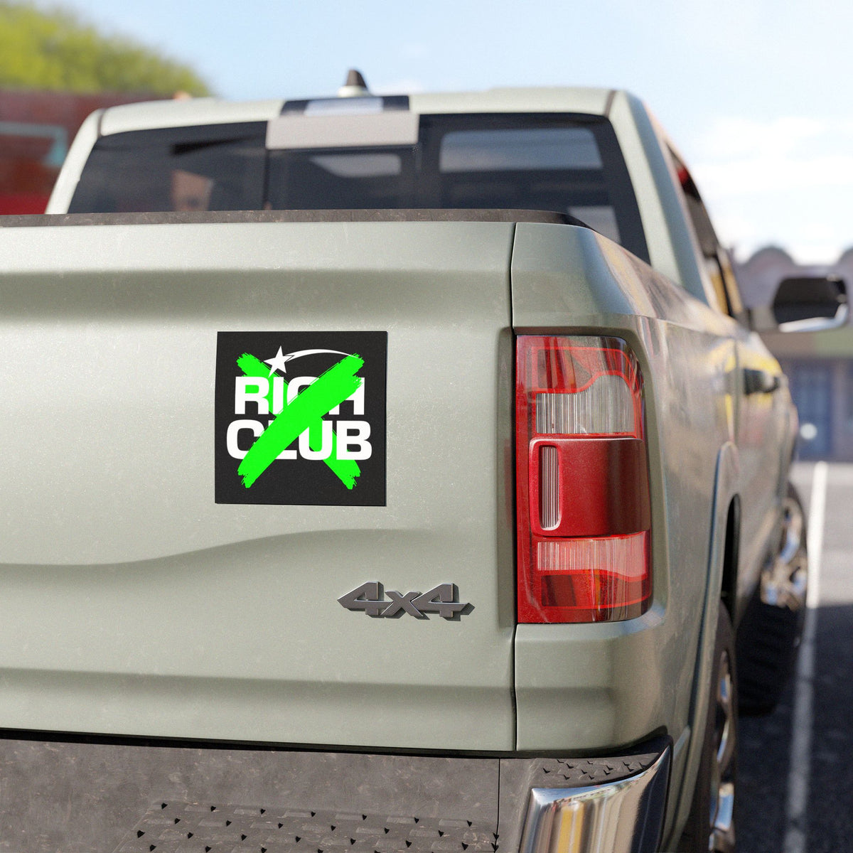 "Rich Club” Green Logo Car Magnet - Broke & Dreamin' Magnets