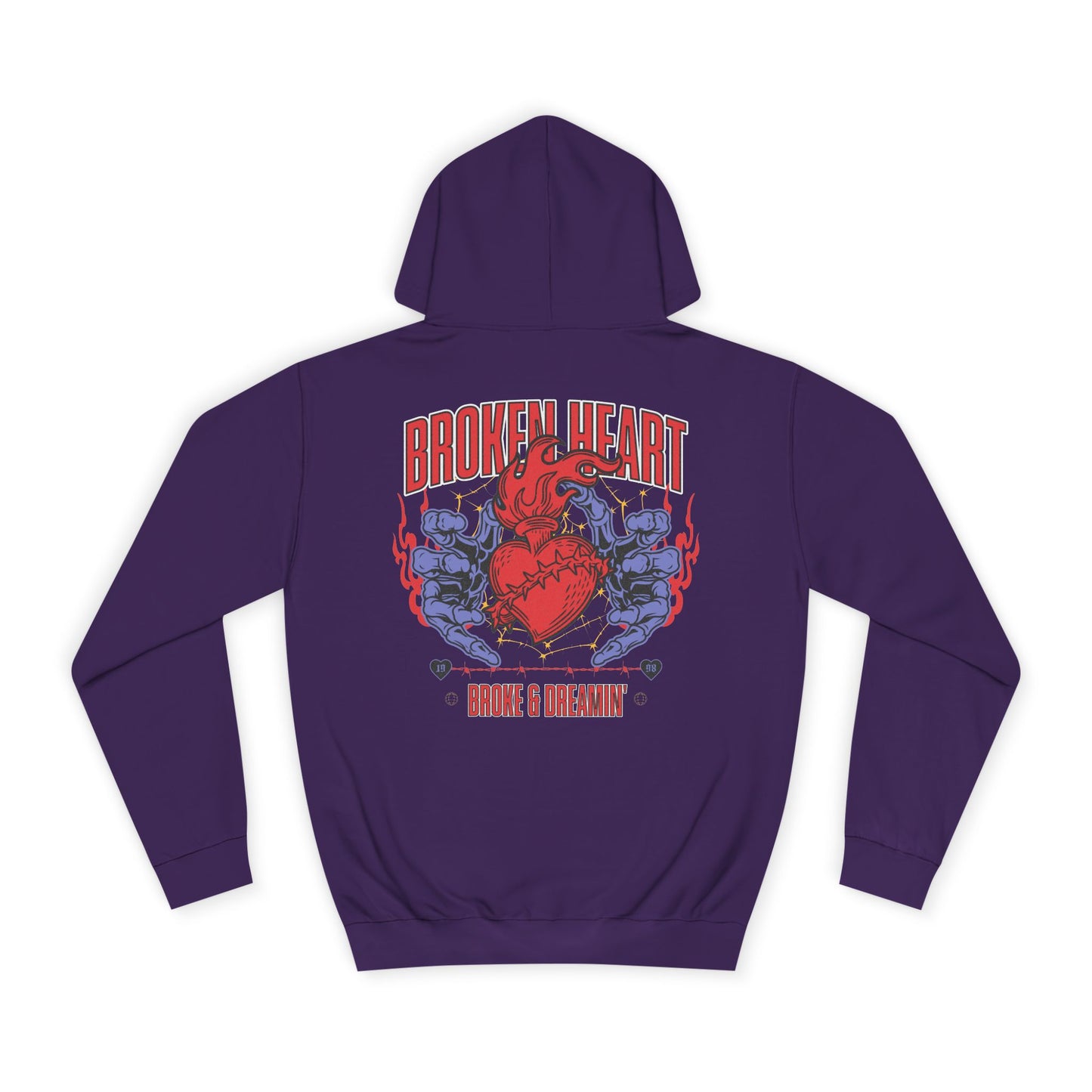 "Heartless" Unisex College Hoodie - Broke & Dreamin' Hoodies