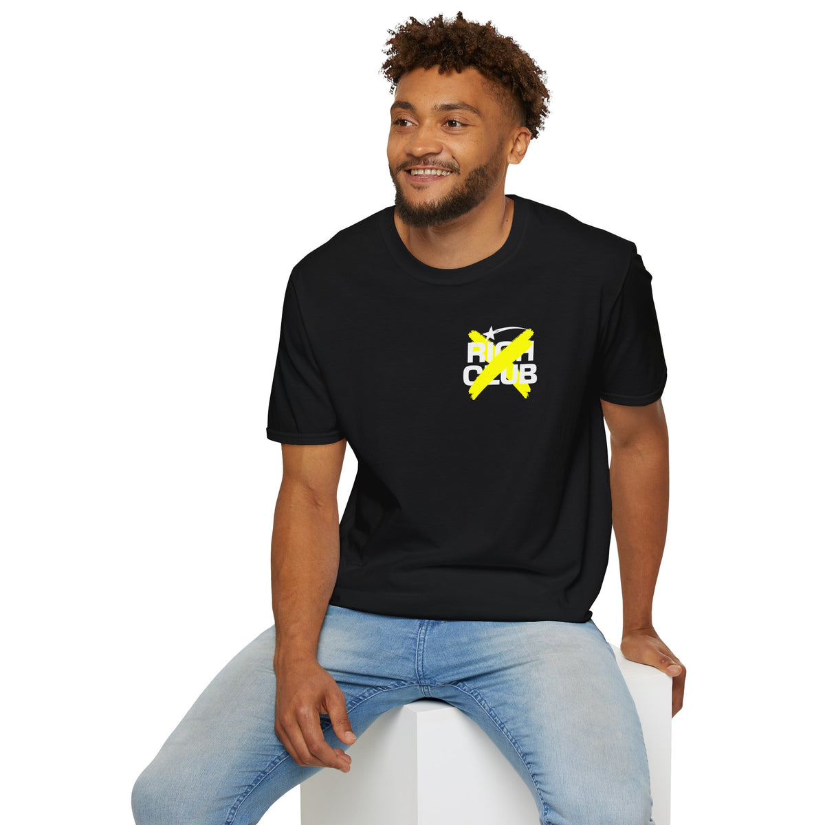 "Rich Club" Yellow Logo Unisex T-Shirt - Broke & Dreamin' T-Shirts