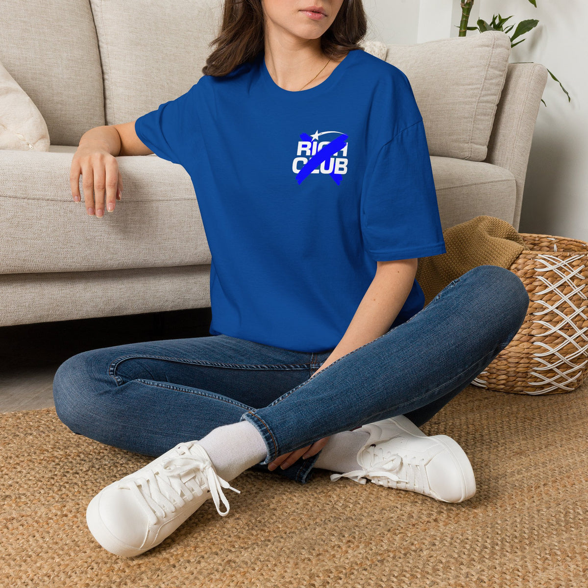 "Rich Club" Blue Logo Unisex T-Shirt - Broke & Dreamin' T-Shirts