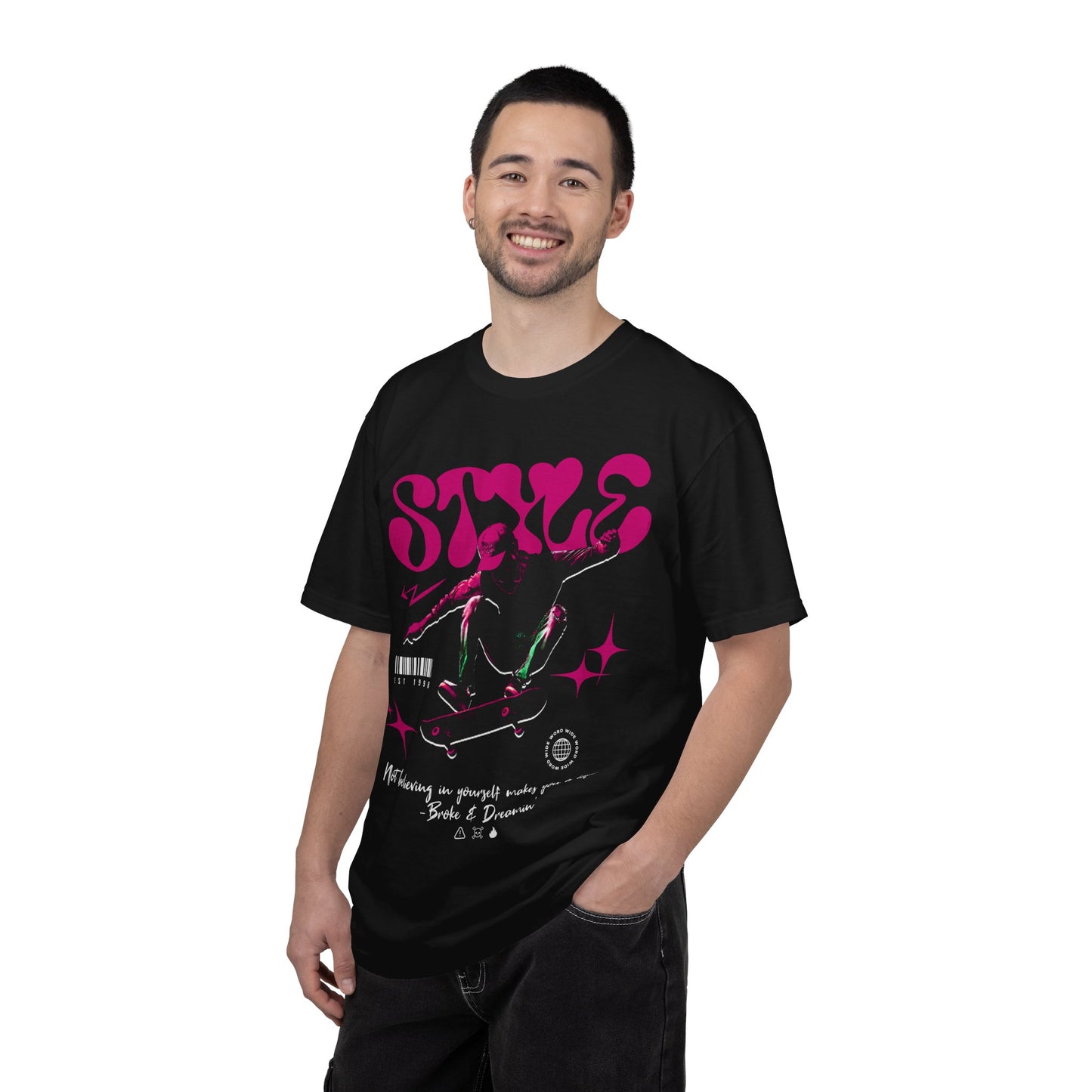 “Style” Skateboarder Unisex T-Shirt - Broke & Dreamin' T-Shirts