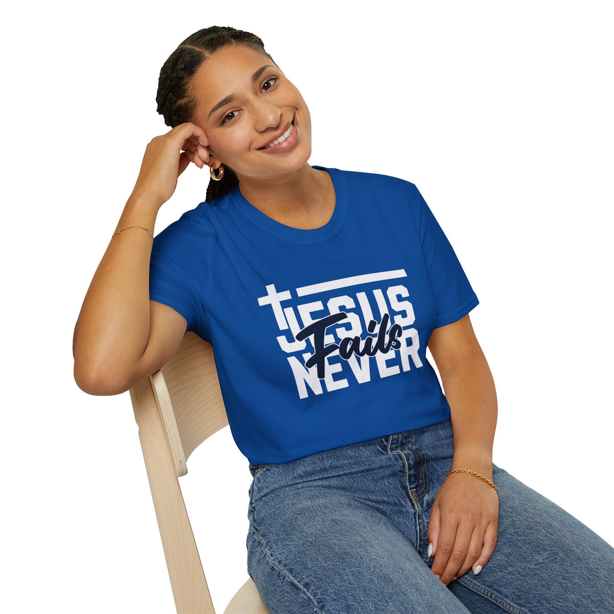 "Jesus Never Fails” Unisex T-Shirt - Broke & Dreamin' T-Shirts