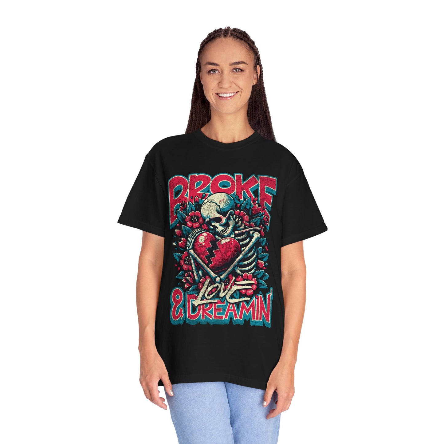 "Broken Love” Skateboarder Unisex T-Shirt - Broke & Dreamin' T-Shirts