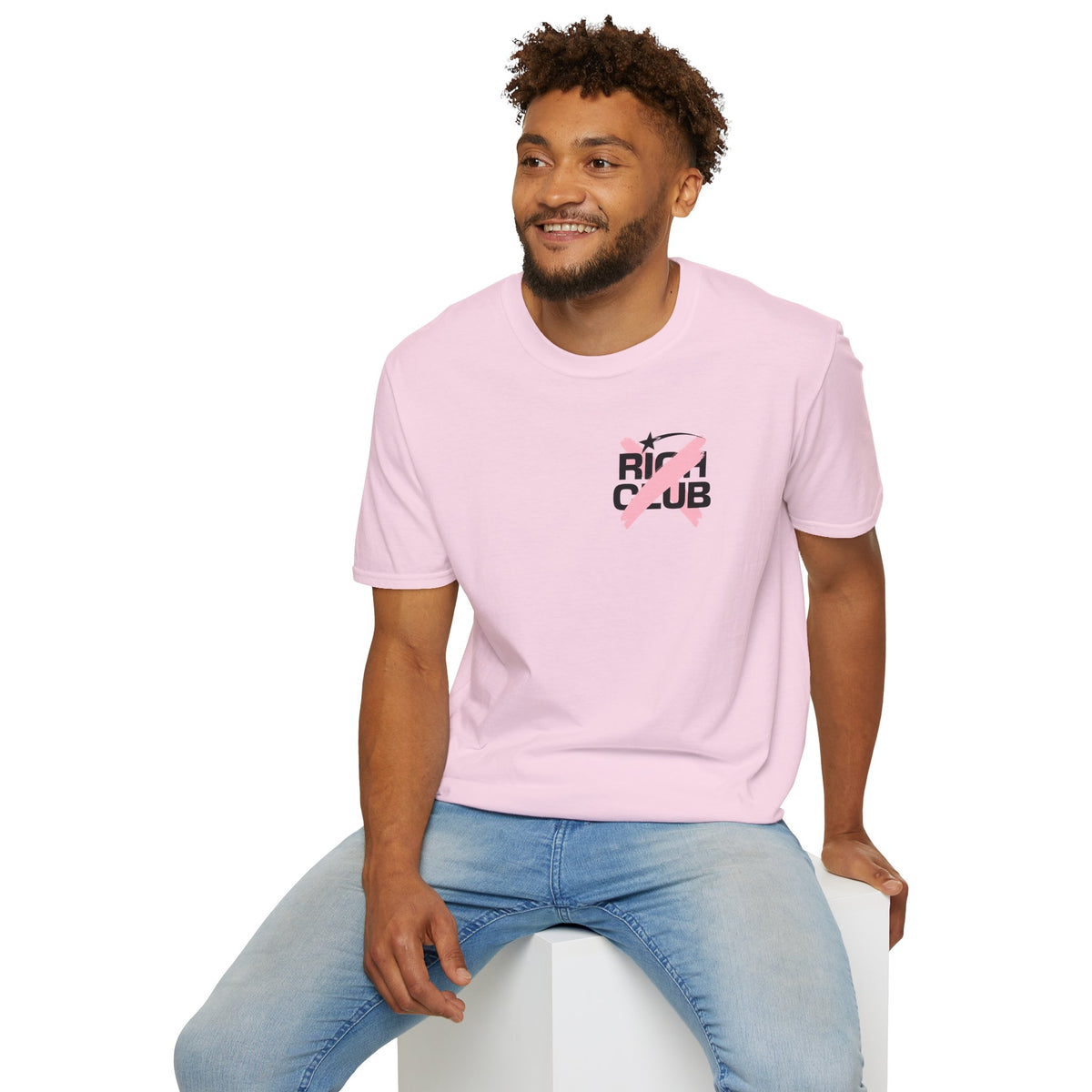 "Rich Club" Pink Logo Unisex T-Shirt - Broke & Dreamin' T-Shirts