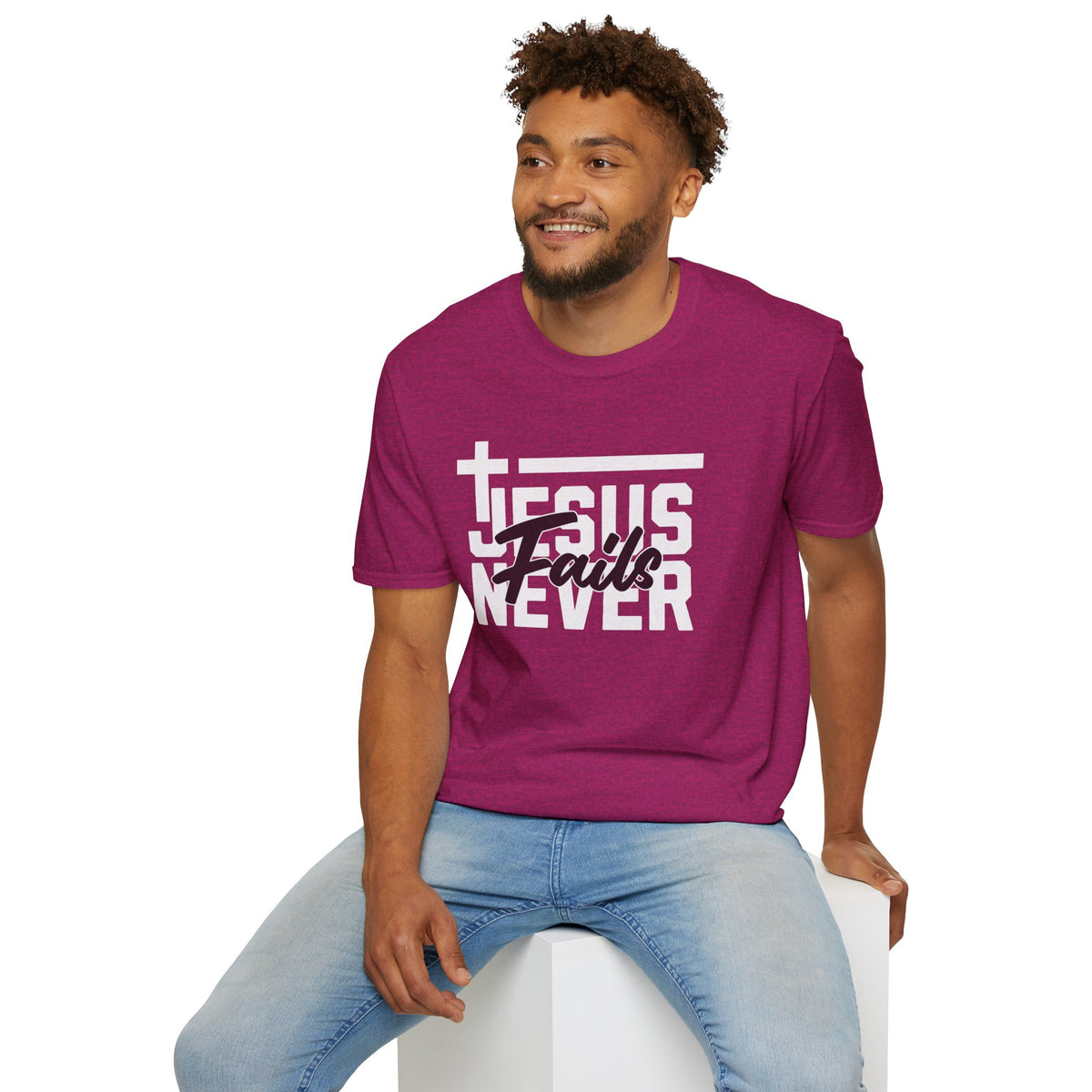 "Jesus Never Fails” Unisex T-Shirt - Broke & Dreamin' T-Shirts