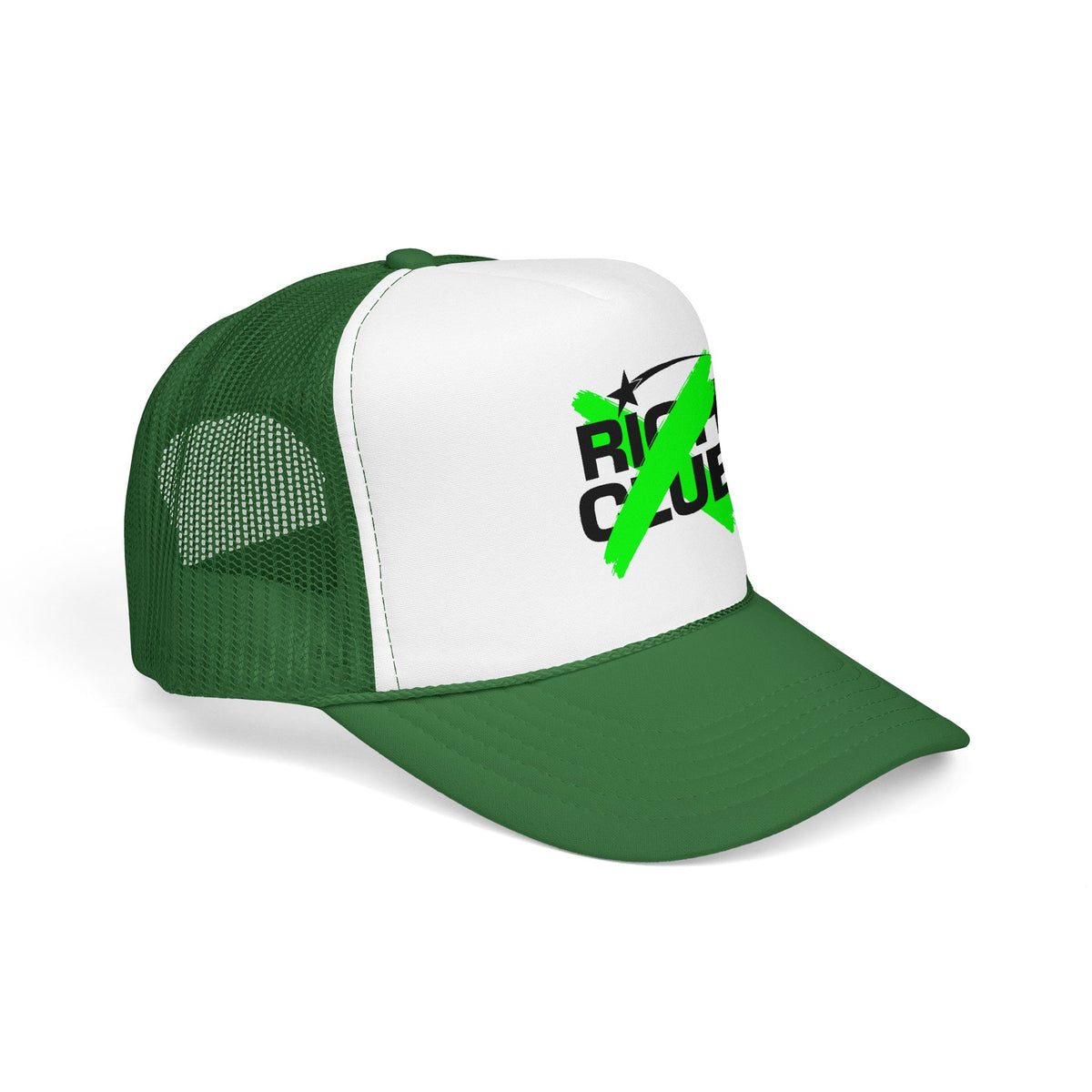 "Rich Club" Green Logo Unisex Foam Trucker Hat - Broke and Dreamin' Hats