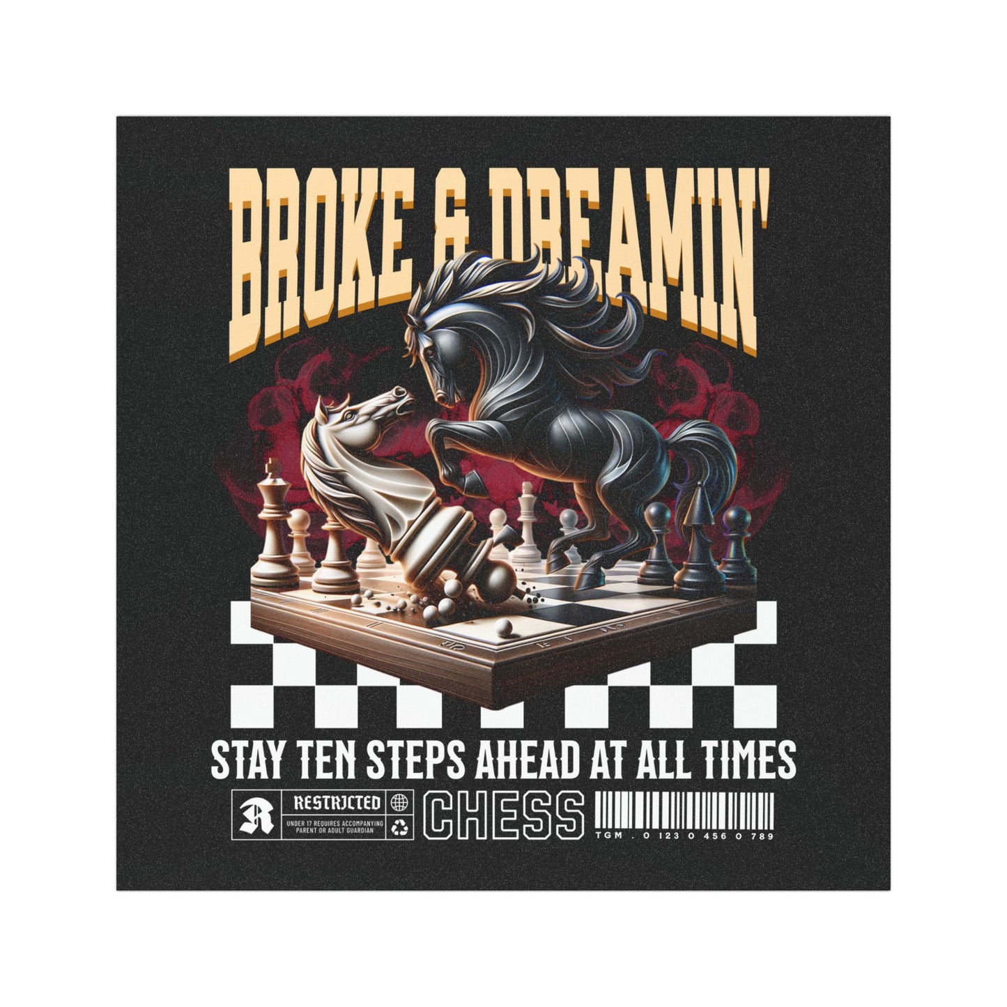 "Ten Steps Ahead” Car Magnet - Broke & Dreamin' Magnets