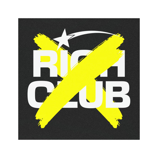 "Rich Club” Yellow Logo Car Magnet - Broke & Dreamin' Magnets