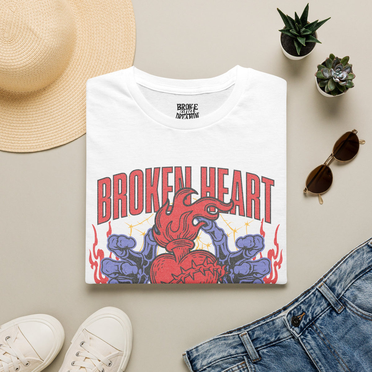 “Broken Heart” Unisex T-Shirt - Broke & Dreamin' T-Shirts