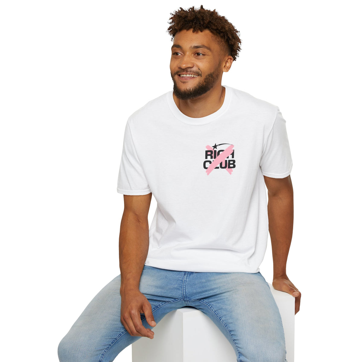 "Rich Club" Pink Logo Unisex T-Shirt - Broke & Dreamin' T-Shirts