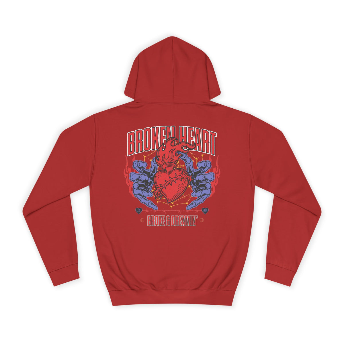 "Heartless" Unisex College Hoodie - Broke & Dreamin' Hoodies