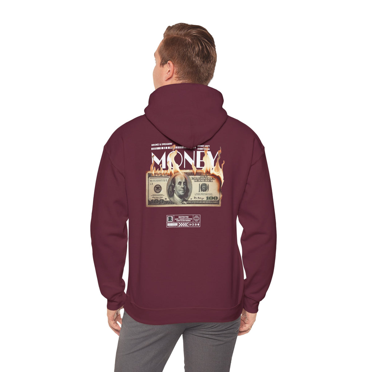 "Money Ain't Everything" Unisex College Hoodie - Broke & Dreamin' Hoodies