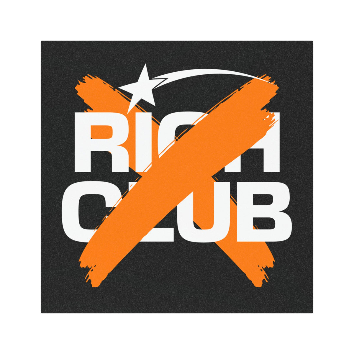"Rich Club” Orange Logo Car Magnet - Broke & Dreamin' Magnets