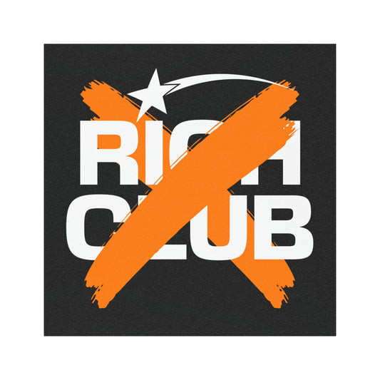 "Rich Club” Orange Logo Car Magnet - Broke & Dreamin' Magnets