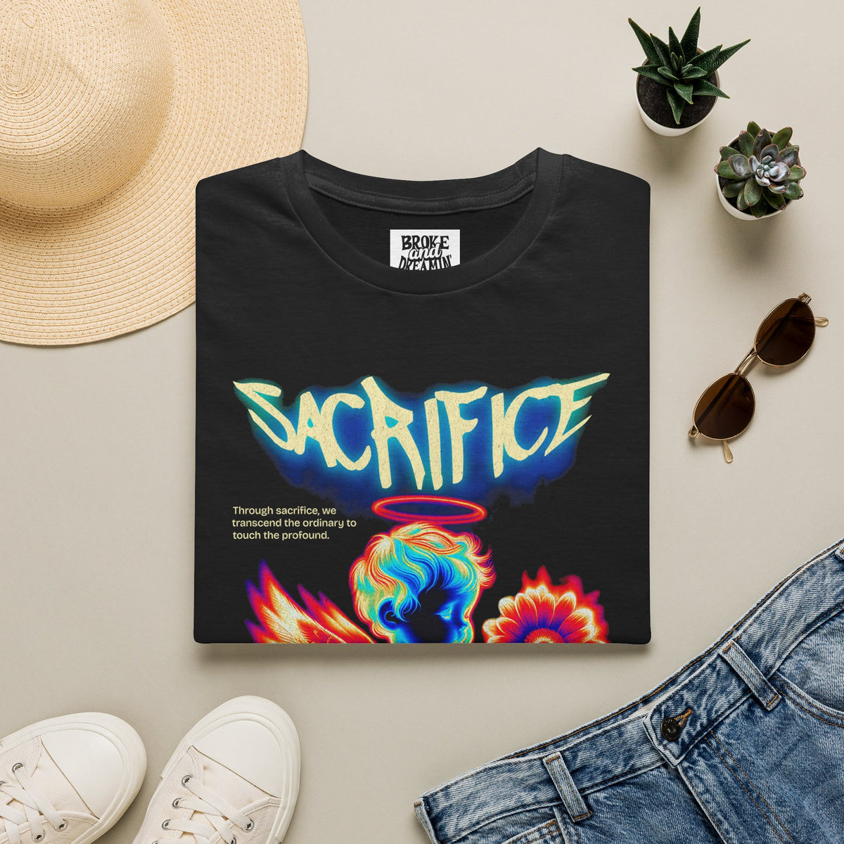 "Sacrifice” Unisex T-Shirt - Broke & Dreamin' T-Shirts