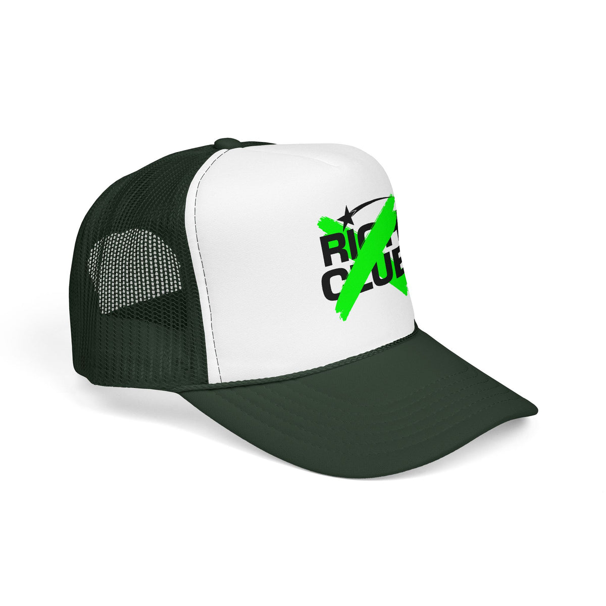 "Rich Club" Green Logo Unisex Foam Trucker Hat - Broke and Dreamin' Hats