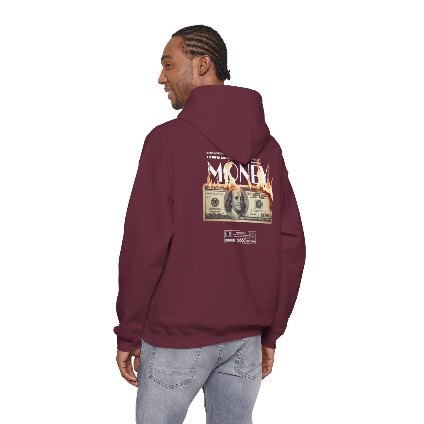 "Money Ain't Everything" Unisex College Hoodie - Broke & Dreamin' Hoodies