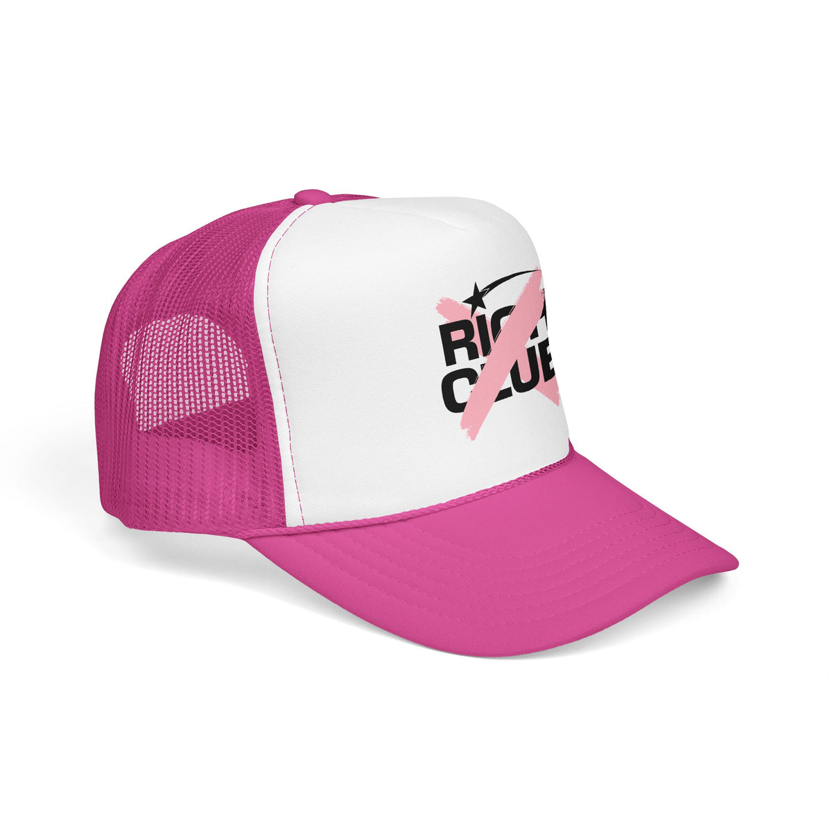 "Rich Club" Pink Logo Unisex Foam Trucker Hat - Broke and Dreamin' Hats