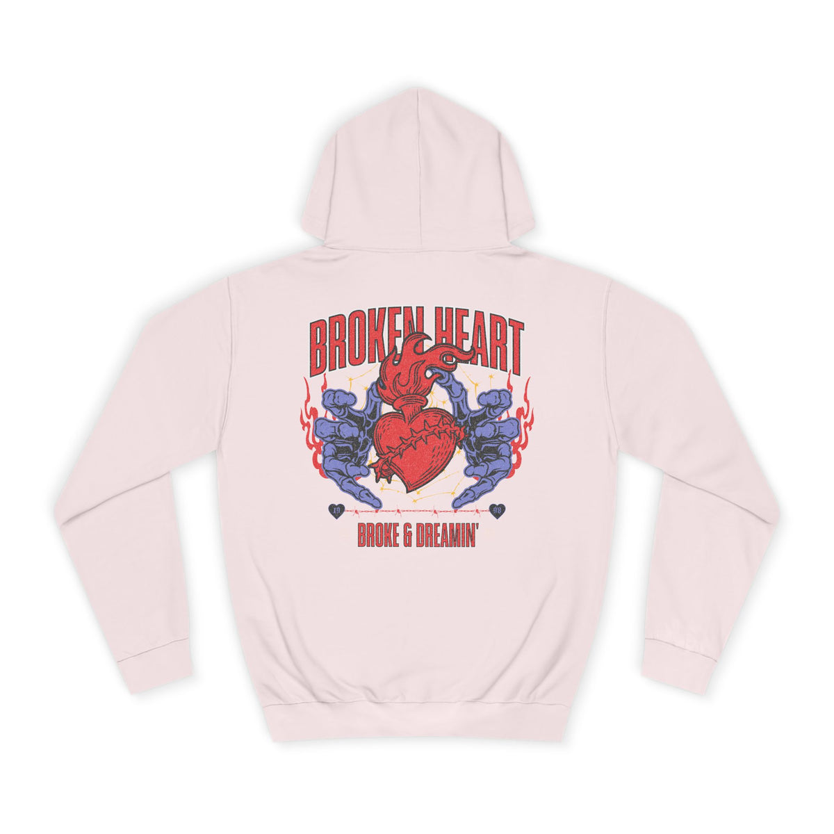 "Heartless" Unisex College Hoodie - Broke & Dreamin' Hoodies